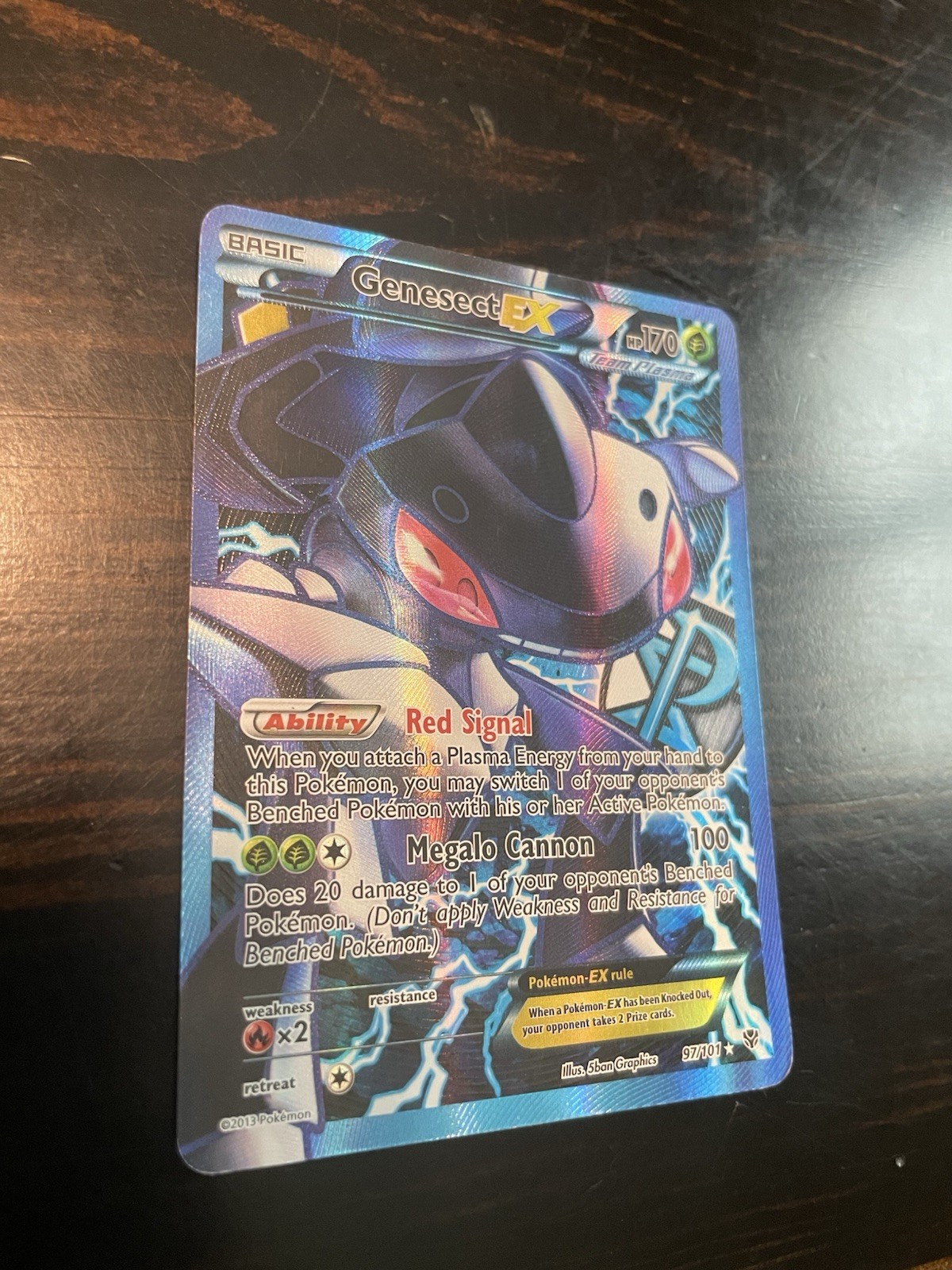Pokemon Plasma Blast Genesect EX 97/101 Holo, LP