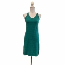 J. Crew Sleeveless Stripe Blue Green XS Shirt Dress