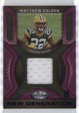 2025 Certified New Generation Jerseys Mirror Purple /399 Matthew Golden 5y7
