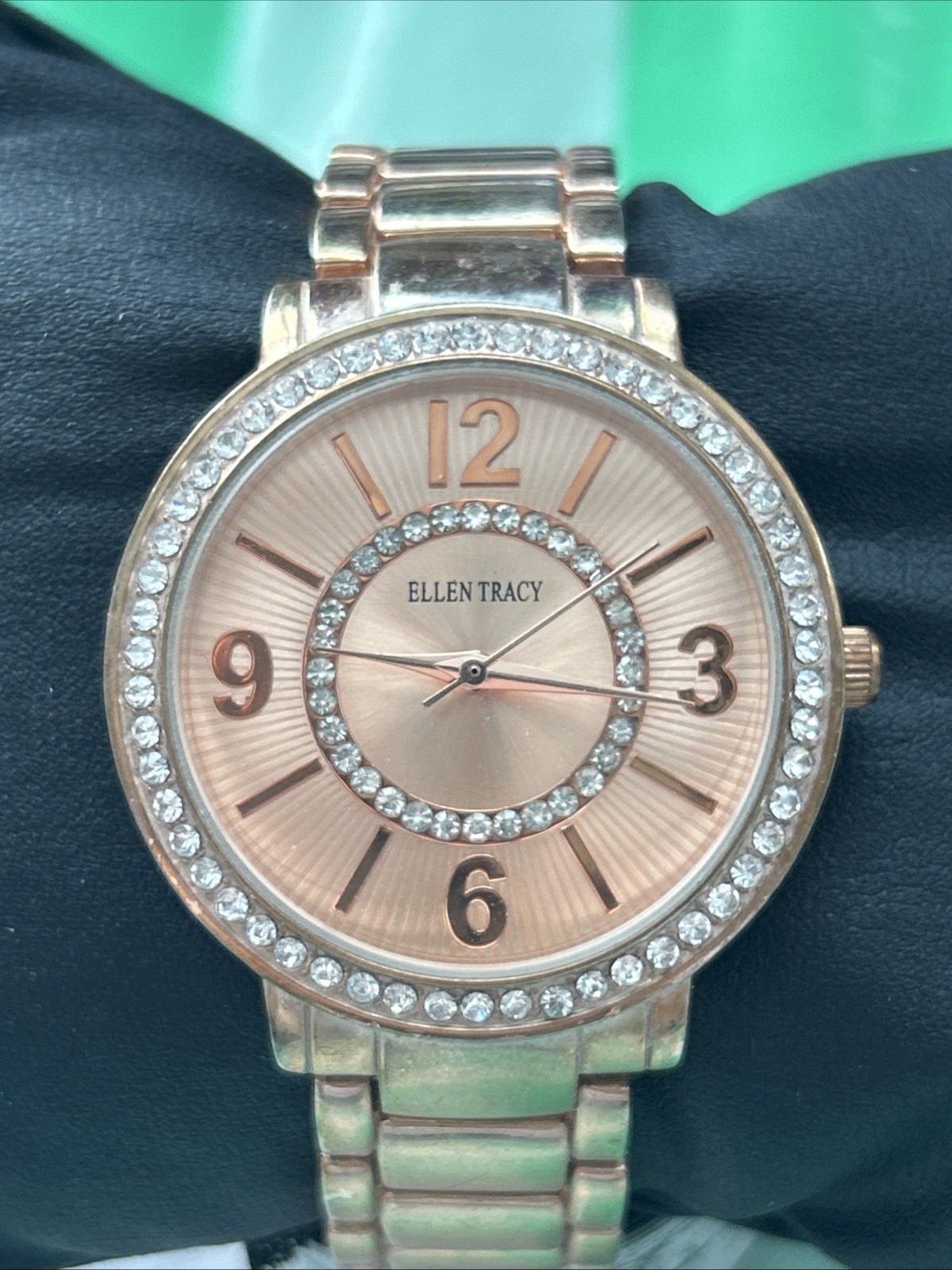 Ellen Tracy Rose Gold Tone Women’s Quartz Watch