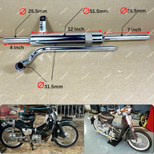 Custom Exhaust Muffler Silencer Pipe for Honda C70 Passport 81-83 C70CW 94 C90