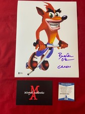 Brendan O'Brien Crash Bandicoot autographed signed 11x14 photo Beckett