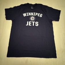 Winnipeg Jets NHL Fanatics Mens T Shirt Logo Blue Size XL NWOT