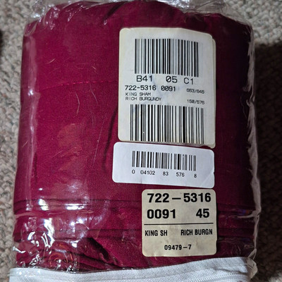 Modern Living King Bed Sham Burgundy MPN 722-5316 0091 09479-7