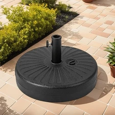 Abble 46 lbs Patio Umbrella Base Heavy Duty HDPE Circular Water 
