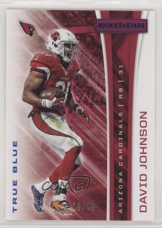 2017 Panini Rookies & Stars True Blue 13/49 David Johnson #160 7p8