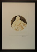 Antonio BUENO  litografia numerata firmata in cornice no cascella Faccincani baj