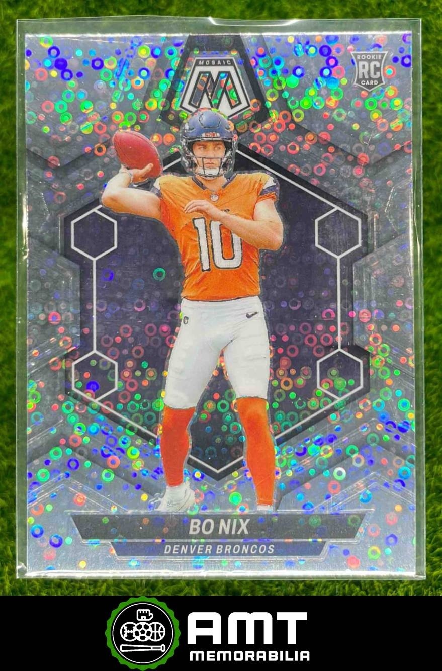 2024 Panini Mosaic #312 Bo Nix No Huddle Silver Prizm Denver Broncos RC