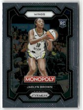 Jaelyn Brown RC 2024-25 Prizm WNBA Monopoly Dallas Wings #15
