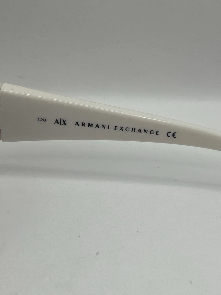 Gafas de sol Armani Exchange AX197/S blanco dorado escudo marrón degradado Y2K Foto 4 de 4