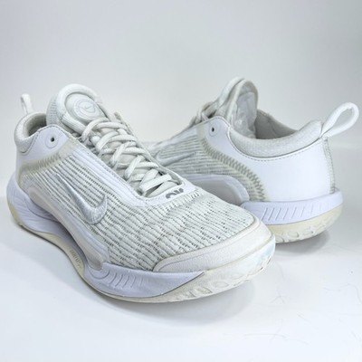 Nike Court Zoom NXT Womens Tennis Shoes White Metallic Silver Size 8 DH0222-101