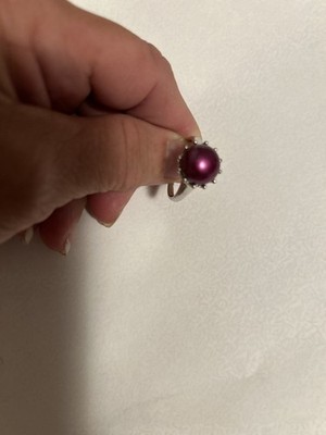 Honora 925 Sterling Silver 10mm Cultured Pink Pearl Ring Size 10