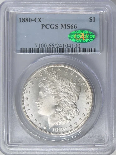 1880-CC $1 PCGS MS66 CAC Morgan Silver Dollar 24104100
