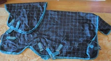 66'' blue horseware Amigo Pony Plus Lite Turnout Waterproof Blanket 50G w hood
