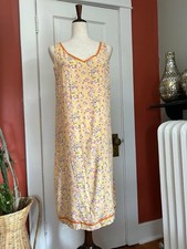 GAP Yellow Ditsy Floral Shift Sundress Dress Size L