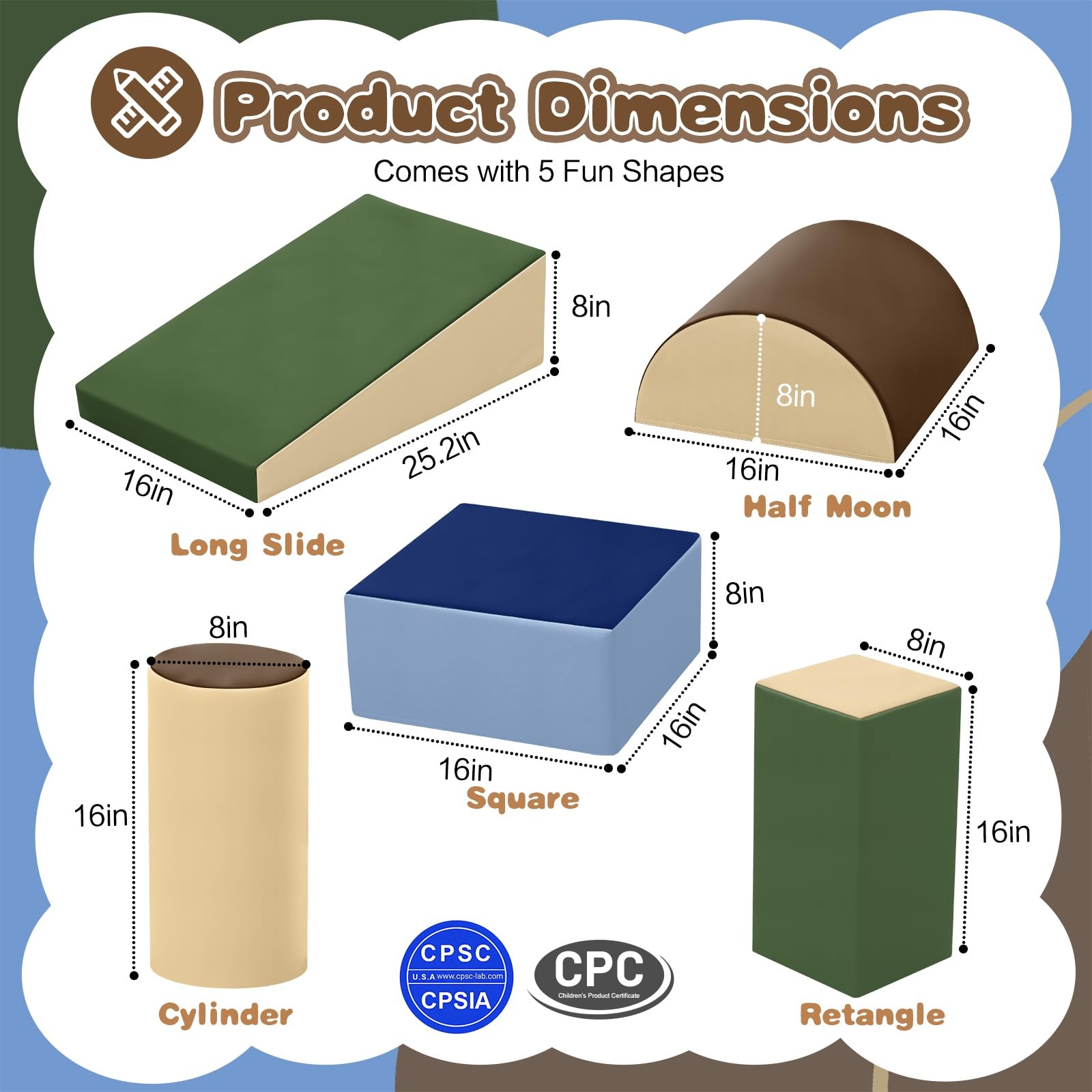 Toddler Climbing Toys Indoor: 5-Piece Soft PU Leather Baby Climbing Blocks - ...