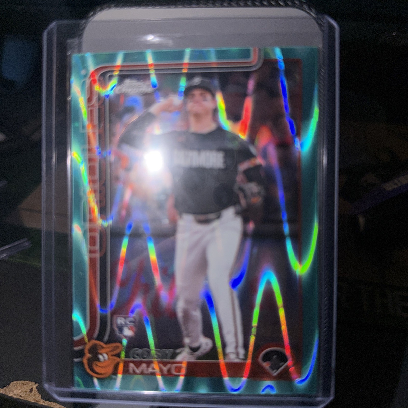 2025 Topps Chrome Aqua RayWave Refractor /199 Coby Mayo #120 0wl1