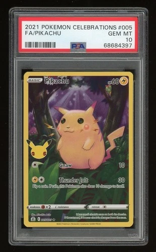 2021 Pokemon Celebrations Pikachu FA #005 PSA 10