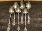 Vintage Flatware Rose Cascade by Reed & Barton Sterling Silver 6 Spoons  6 3/4"