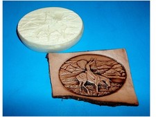 GREAT SPIRIT Leather Emboss Plate  3 3/8" x 2 1/4" 