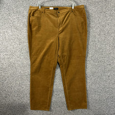 Talbots Women's Size 24W Brown Corduroy Straight Leg Pants