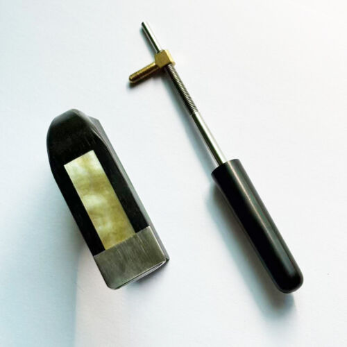 1/2 Double Upright Bass Bow Ebony Frog Abalone German Style Button Paris Eye - Picture 3 of 4