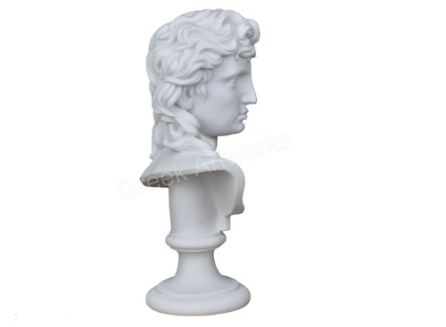 Eros Cupid God of Love Youth Bust Head Male Statue Sculpture Cast Marble - 第 5/6 張圖片