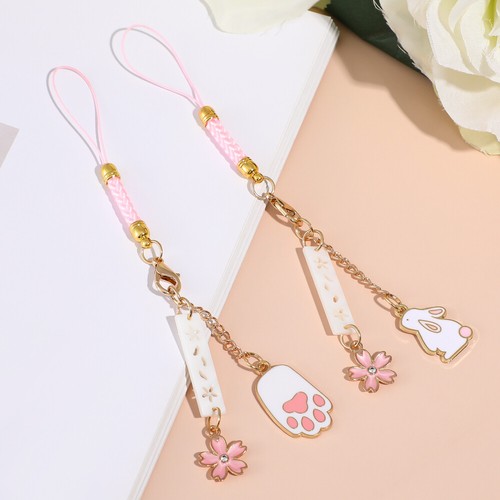 2 Pcs Mobile Phone Chain Keychain Pendant Charm Accessories Small Charms Kawaii - 第 1/6 張圖片