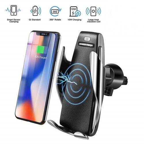 SMART SENSOR WIRELESS CAR CHARGER SIMPLE FAST AUTOMATIC PHONE HOLDER 2 IN 1 - Picture 17 of 20