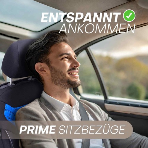 Fundas de asiento de coche Prime aptas para Hyundai Ioniq 5 desde 2022 (negro-azul) | NUEVO - Imagen 12 de 12