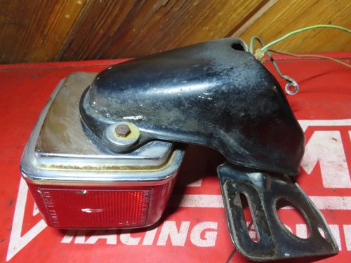 1974 Honda CB125 OEM rear tail brake light with plate mount bracket - Picture 6 of 8