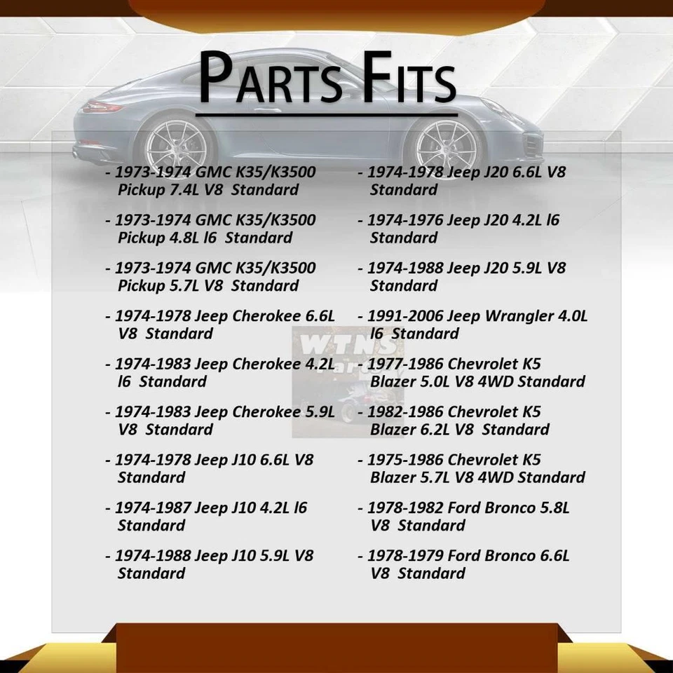 Se adapta a Ford Bronco GMB 1978 1979 1980 1981 ruedas delanteras todas las juntas junta universal Foto 4 de 4