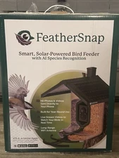 FeatherSnap Scout Wi-Fi Solar Powered Smart Bird Feeder - Automatically...