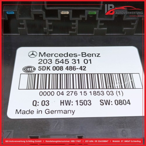 MERCEDES BENZ C-KLASSE W203 Sicherungskasten SAM Modul 2035453101 HELLA - Picture 4 of 4