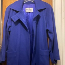 size large blue full length coat women