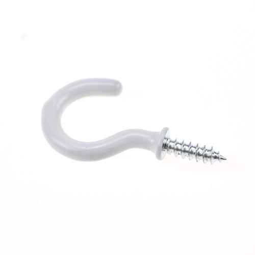 5pcs Screw Hat Coat Peg Hanging Cup Hooks Wall Mounted Screws PVC Metal Plated - Picture 3 of 11