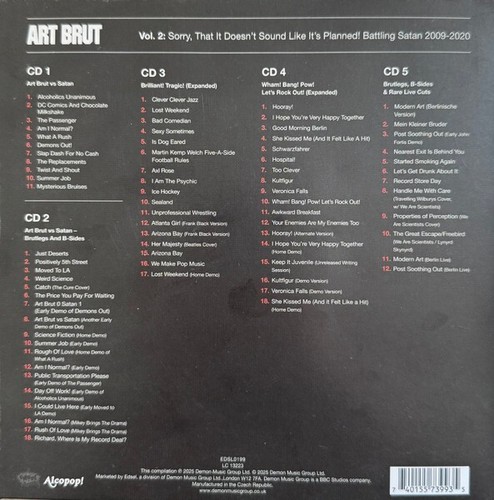 Art Brut Vol 2: Sorry That It Doesn't Sound Like It's Planned! 5 CD Set - Picture 2 of 2