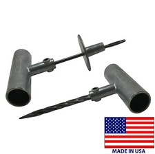 Die Cast T-handle Tire Plug Repair Tool Set Steel Split Eye Needle Probe