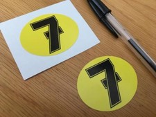 Barry Sheene Number 7 Stickers (Very Small Pair)