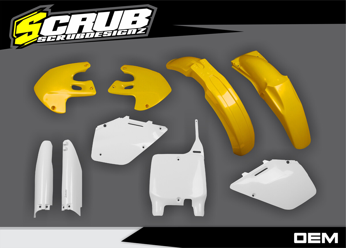Suzuki RM125 RM250 1999-2000 Black/OEM color Motocross Plastic