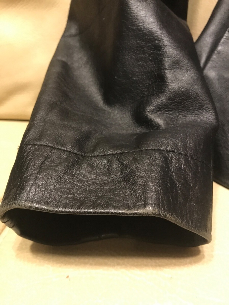 Vintage Gap Motorcycle Jacket Black Genuine Leather Women S