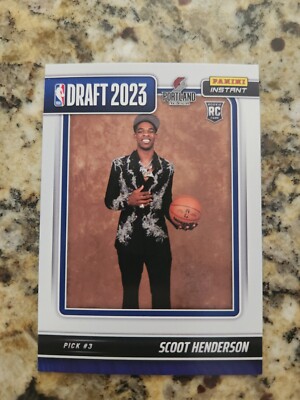 2023 Panini Instant NBA Draft Night #3 Scoot Henderson Trail Blazers /2847 RC