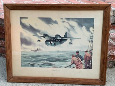Vtg Airplane   Print Grumman Grey Goose 1944   Aircraft Engineering Corporation