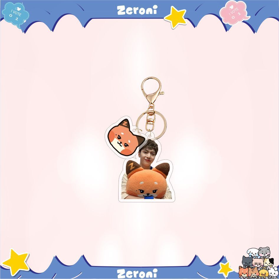 小物 BTN Keychain Kpop ZB1 Keychain ZERONI Cartoon Cute Acrylic Pendant Key