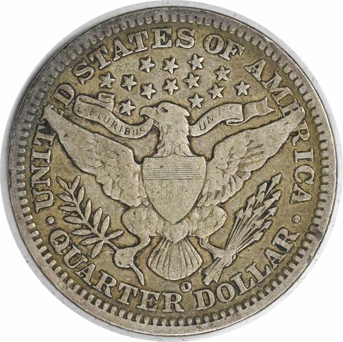 1904-O Barber Silver Quarter VF Uncertified #1214 - Picture 2 of 2