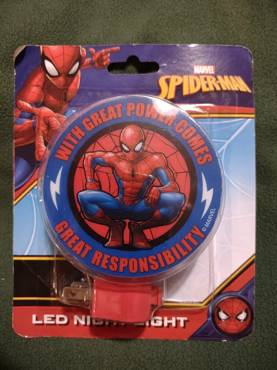 New Spider Man LED Night Light Wal Plug In On Off Switch 120V for