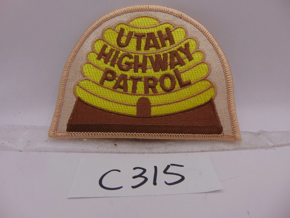 Vintage Obsolete Embroidered Patch Highway Patrol State  Utah Honey - Image 2 of 3