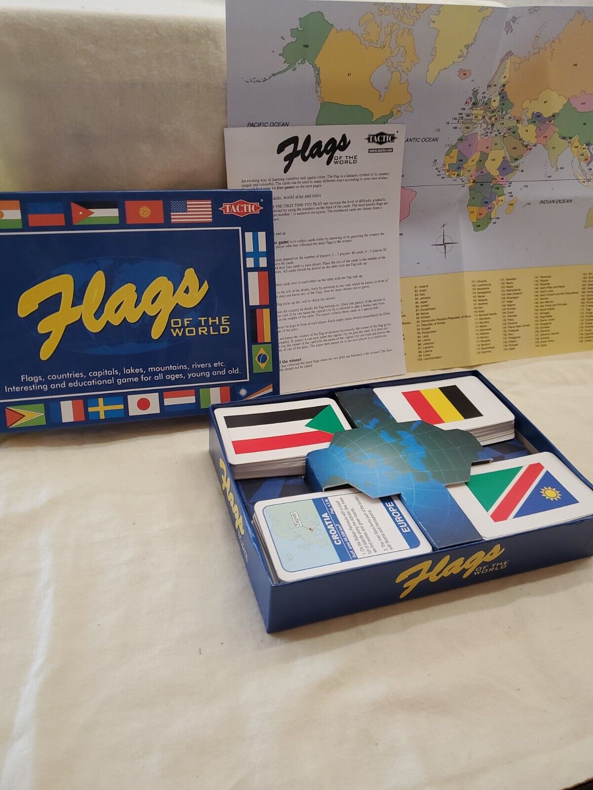  Tactic Flags of The World Family Card Game - Educational & Fun  - Play & Learn About Flags, Nations & Geography : Toys & Games