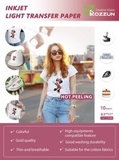 Activities Inkjet Printable IronOn Heat Transfer Paper 8.5x11 Tshirt and Fabrics