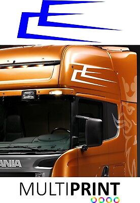 Volvo Daf Man Truck Side Window Corner Stickers Decals Graphics set of 2